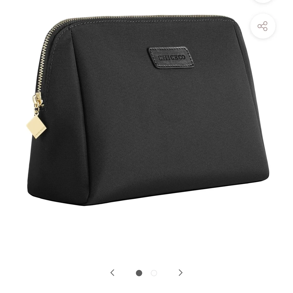 CHICECO Large Cosmetic Makeup Bag( 10x7x4)~Black-NWT'S